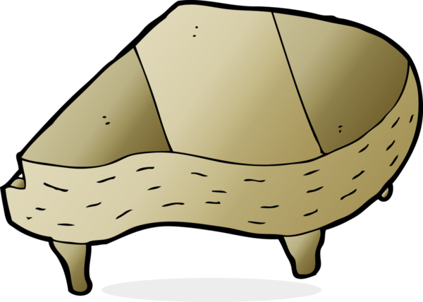 bir insan tarafından çizilmiş bir piyano.