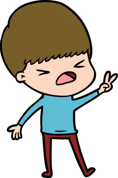 Çizgi film bir insan tarafından çizilmiş stresli adam