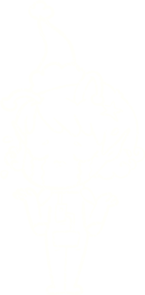 Bir insan tarafından çizilen Noel Uzaylı Tebeşiri