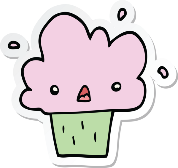 Bir insan tarafından çizilmiş bir kek etiketi.