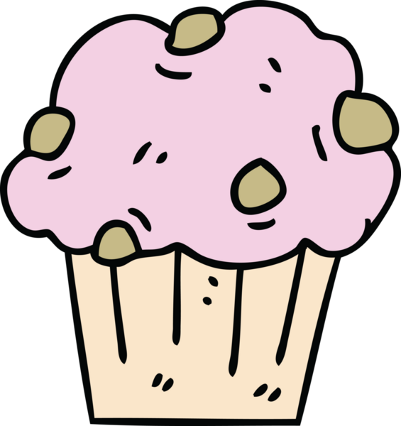 Bir insan tarafından çizilmiş tuhaf bir karikatür çikolatalı pasta.