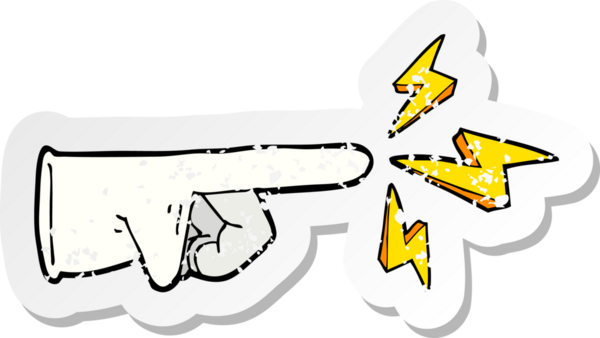 Bir insan tarafından çizilmiş lastik eldivenin gerilimli yapıştırması.