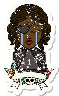 Retro Dövme Tarzı Ağlayan İnsan Haydut Doğal bir rulo bir insan tarafından çizilmiş