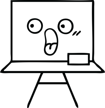 Bir insan tarafından çizilmiş karatahta çizimi