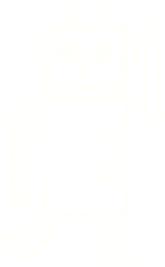Bir insan tarafından çizilen robot tebeşiri.