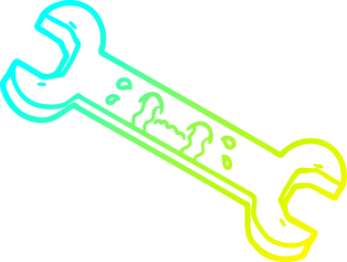 Bir insan tarafından çizilmiş ağlayan anahtarın soğuk gradyan çizimi