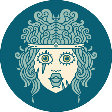 Bir insan tarafından çizilmiş insan barbar karakteri simgesi