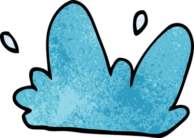 bir insan tarafından çizilmiş karikatür su sıçraması