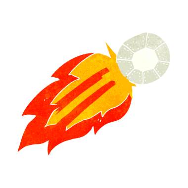 Bir insan tarafından çizilmiş serbest çizim retro futbol topu