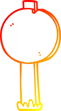 Bir insan tarafından çizilmiş çizgi film tabelasının sıcak gradyanı.