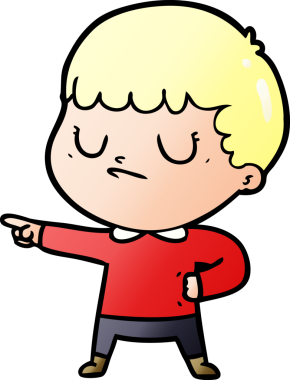 Bir insan tarafından çizilmiş huysuz çocuk çizgi filmi.