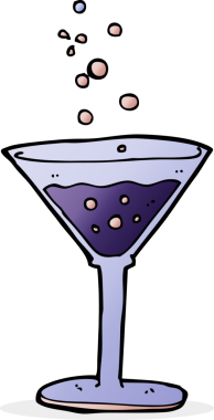 bir insan tarafından çizilmiş karikatür kokteyli