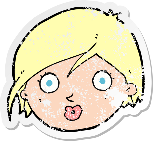 Bir karikatürün gerilimli çıkartması bir insan tarafından çizilmiş kadın yüzünü şaşırttı.