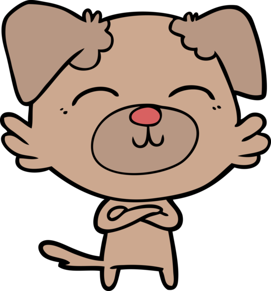 Bir insan tarafından çizilmiş çizgi film köpeği.