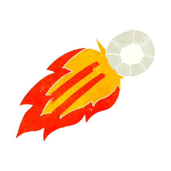 Bir insan tarafından çizilmiş serbest çizim retro futbol topu