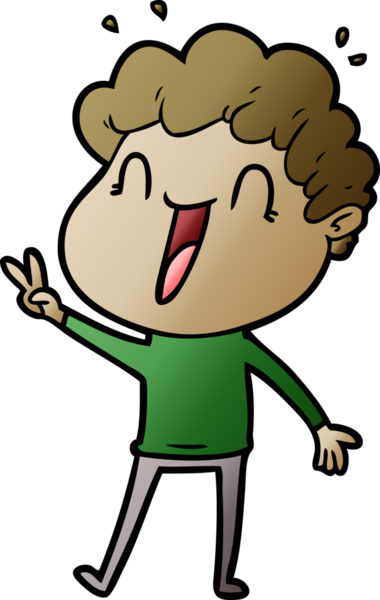 Bir insan tarafından çizilmiş mutlu bir adam.