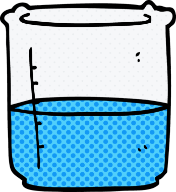 Bir insan tarafından çizilmiş karalama bilim şişesi.