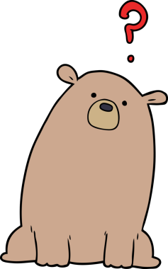 Bir insan tarafından çizilmiş garip bir ayı.