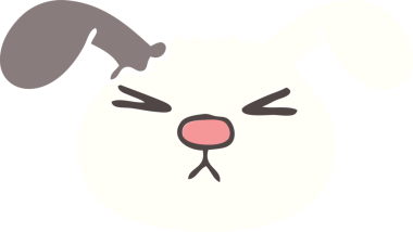 Bir insan tarafından çizilmiş garip çizgi film köpek yüzü.