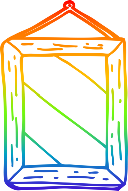 gökkuşağı gradyan çizgisi bir insan tarafından çizilmiş bir çizgi ayna