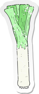 Bir insan tarafından çizilmiş pırasa çizgi filmin gerilimli yapıştırması.