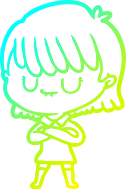 Bir insan tarafından çizilmiş bir karikatür kadın çizimi.