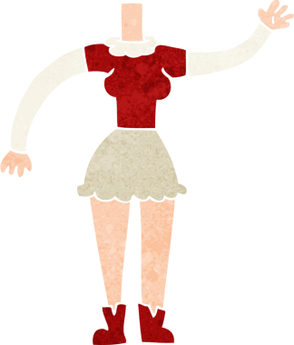 karikatür kadın vücudu (bir insan tarafından çizilen fotoğrafları ekle veya karıştır ve eşleştir)