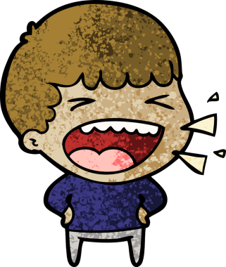 Bir insan tarafından çizilmiş gülen adam.