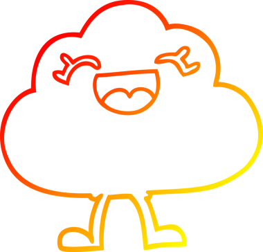 Bir insan tarafından çizilen sıcak çizgi çizgi çizgi çizgi çizgi karakteri ifade eden hava bulutu