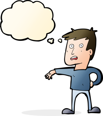 Karikatürist, bir insan tarafından çizilmiş düşünce baloncuğuyla kamp hareketi yapıyor.