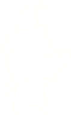 Ağlayan Noel Ayısı Tebeşiri Bir insan tarafından çizilmiş