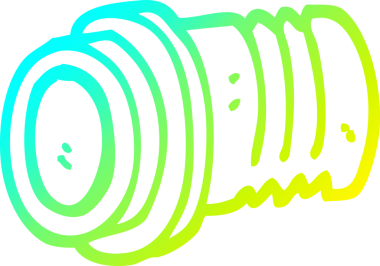 Bir insanın çizdiği karikatür borusunun soğuk eğimli çizgisi.