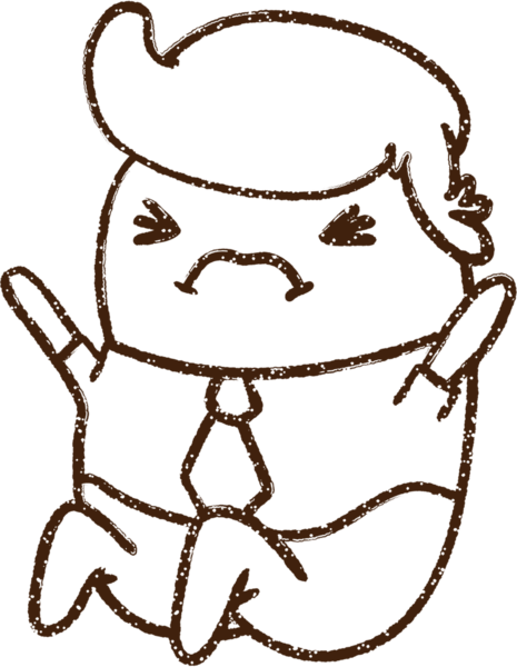 Bir insan tarafından çizilmiş Ofis Yöneticisi Kömür Çizimi