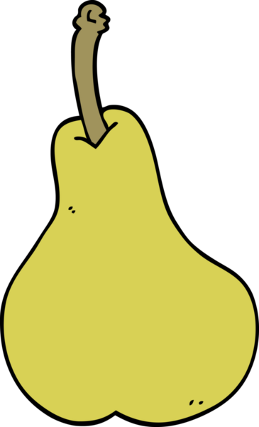 Bir insan tarafından çizilmiş armut karalaması.