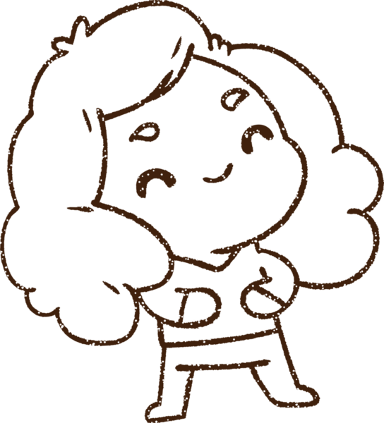 Bir insan tarafından çizilen Mutlu Kadın Kömürü