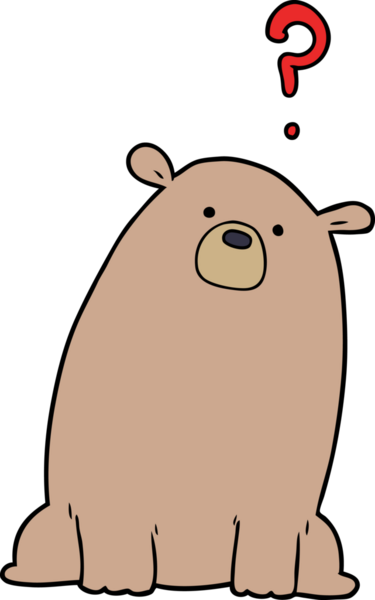 Bir insan tarafından çizilmiş garip bir ayı.