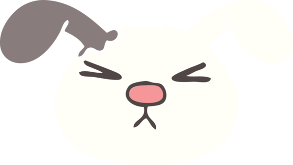 Bir insan tarafından çizilmiş garip çizgi film köpek yüzü.