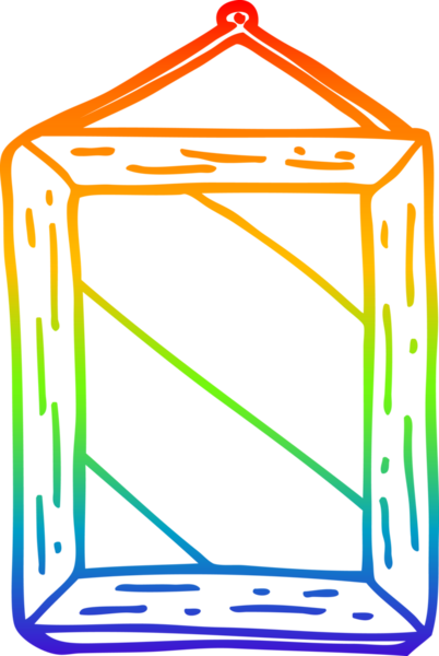 gökkuşağı gradyan çizgisi bir insan tarafından çizilmiş bir çizgi ayna