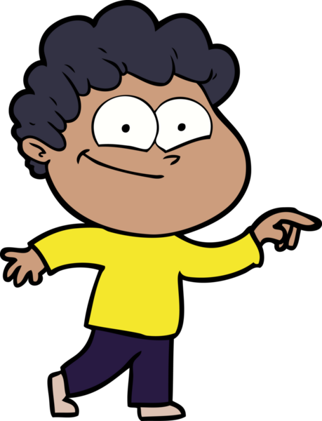 Bir insan tarafından çizilmiş mutlu bir adam.