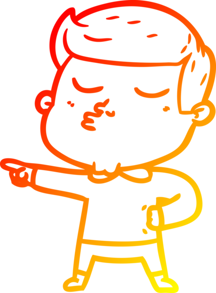 Bir insan tarafından çizilen çizgi film modelinin sıcak çizgi çizimi.