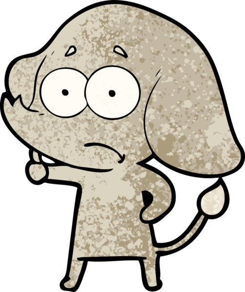 bir insan tarafından çizilmiş belirsiz bir fil.