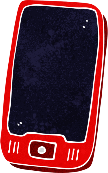 bir insan tarafından çizilmiş cep telefonu.