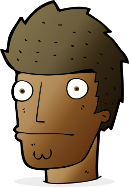 bir insan tarafından çizilmiş sinirli bir adam.