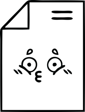 Bir insan tarafından çizilmiş bir kağıt parçasının çizgi çizimi