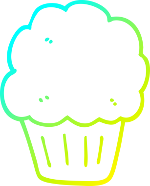 Soğuk gradyan çizgisi bir insan tarafından çizilmiş bir kek.