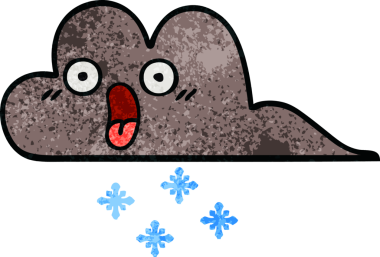 Bir insan tarafından çizilmiş fırtına kar bulutunun retro grunge dokusu