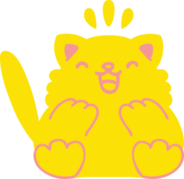 Bir insan tarafından çizilmiş şirin küçük bir kedi.