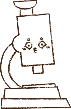 Bir insan tarafından çizilmiş mikroskop Kömür Çizimi