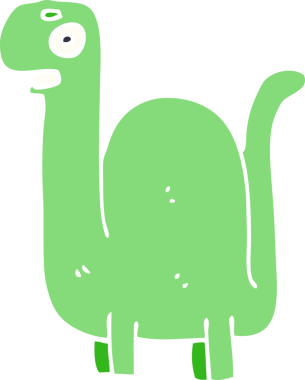 Bir insan tarafından çizilmiş tarih öncesi dinozor karalaması.