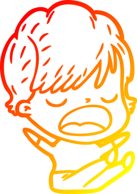 Bir insan tarafından çizilmiş bir karikatür kadın çizimi.